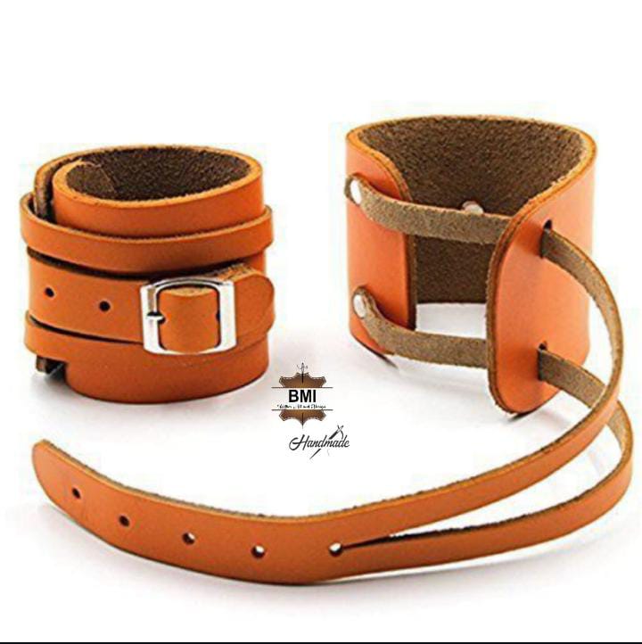 Leather handcuffs
