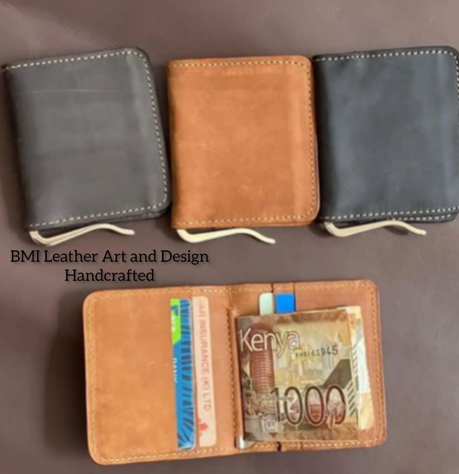 Money Clip Leather Wallet