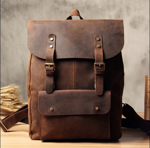 BMI Leather School Bag